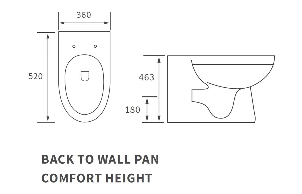 PrismFlow Rimless Back To Wall Comfort Height WC & Soft Close Seat