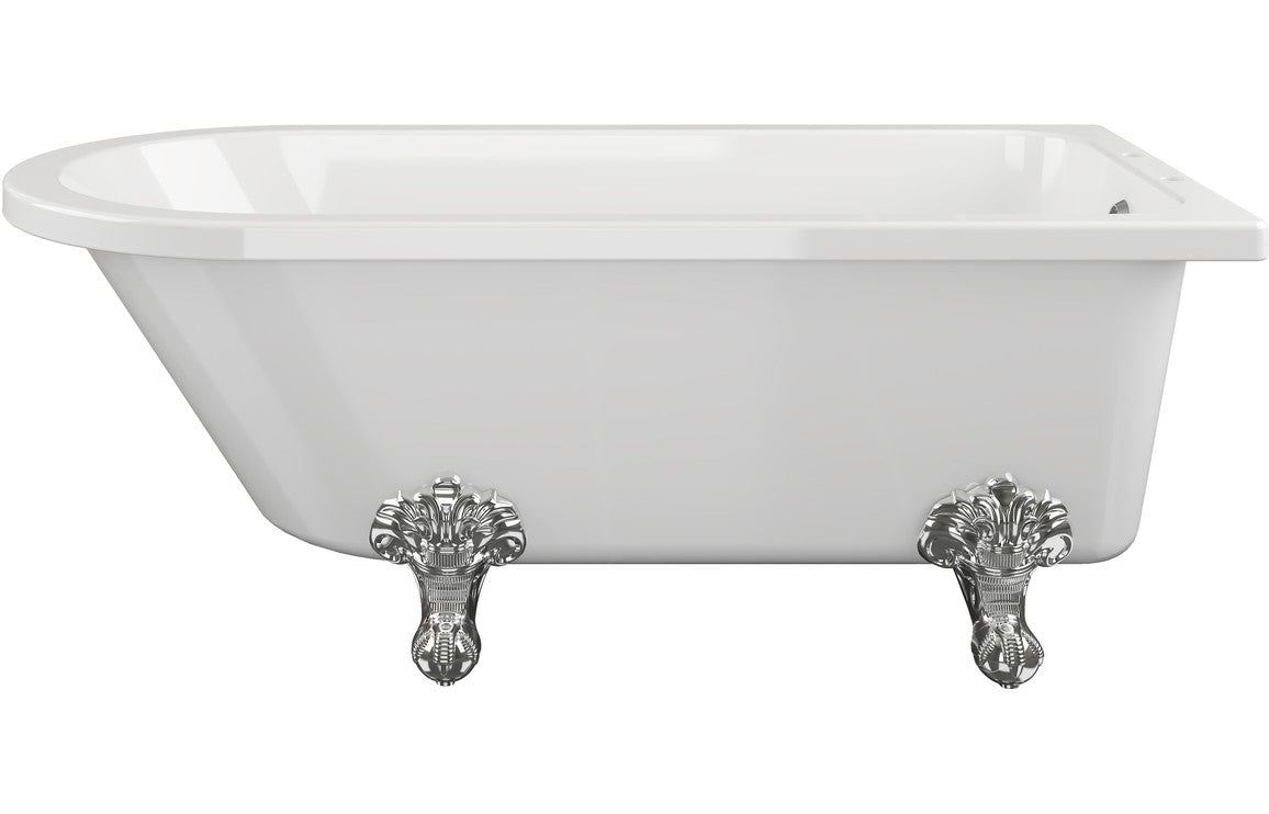 PureEssence Freestanding 1700x750x650mm 2TH Corner Bath w/Feet