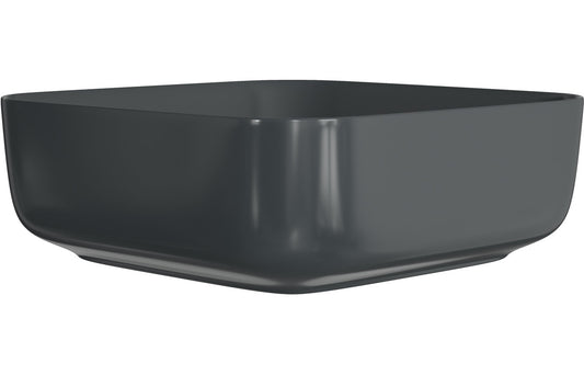 Opulent 400mm Ceramic Square Washbowl & Waste - Matt Black