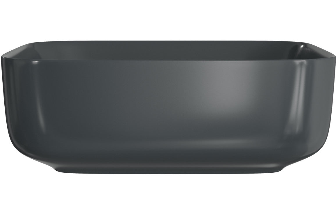 Opulent 400mm Ceramic Square Washbowl & Waste - Matt Black
