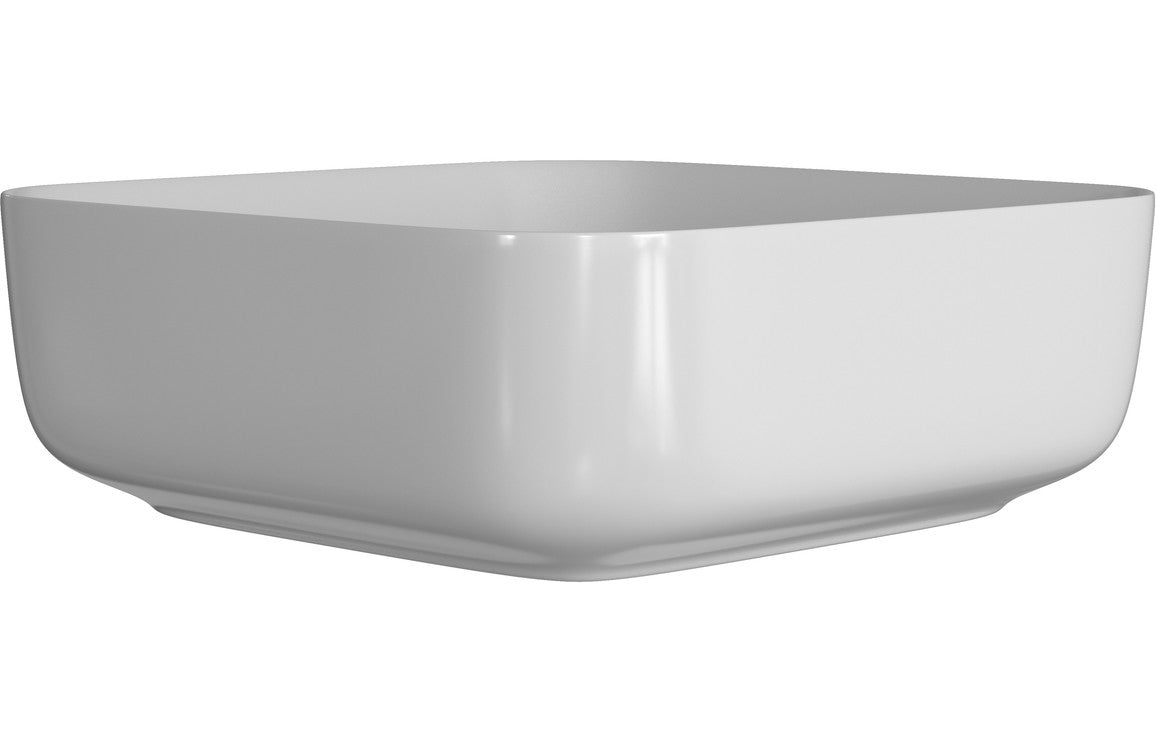 Opulent 400mm Ceramic Square Washbowl & Waste - Matt White