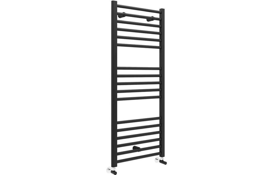 LuxeWarmth Straight 30mm Ladder Radiator (500x1200x30mm) - Matt Black