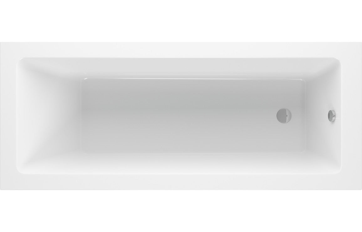OpalSoak Square Single End SUPERCAST 1700x750x550mm 0TH Bath w/Legs