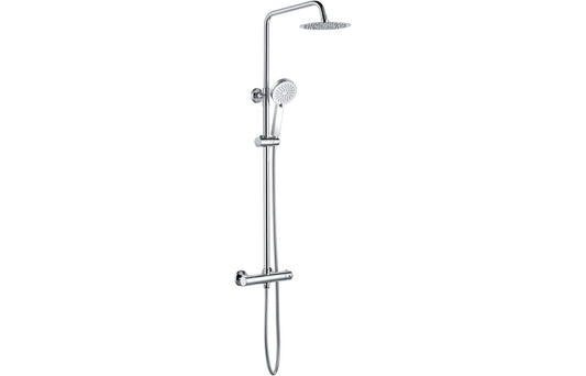 PureDrift Round Thermostatic Bar Mixer w/Riser Kit - Chrome