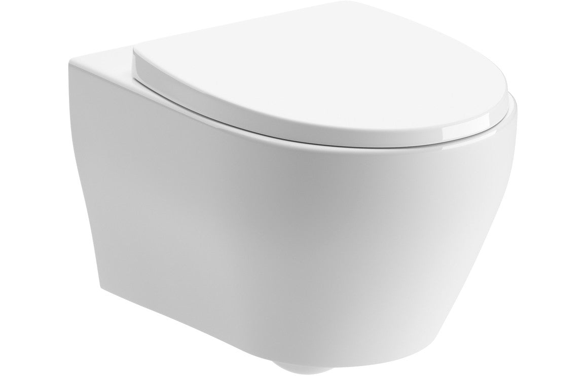 VividStream Rimless Wall Hung WC & Soft Close Seat