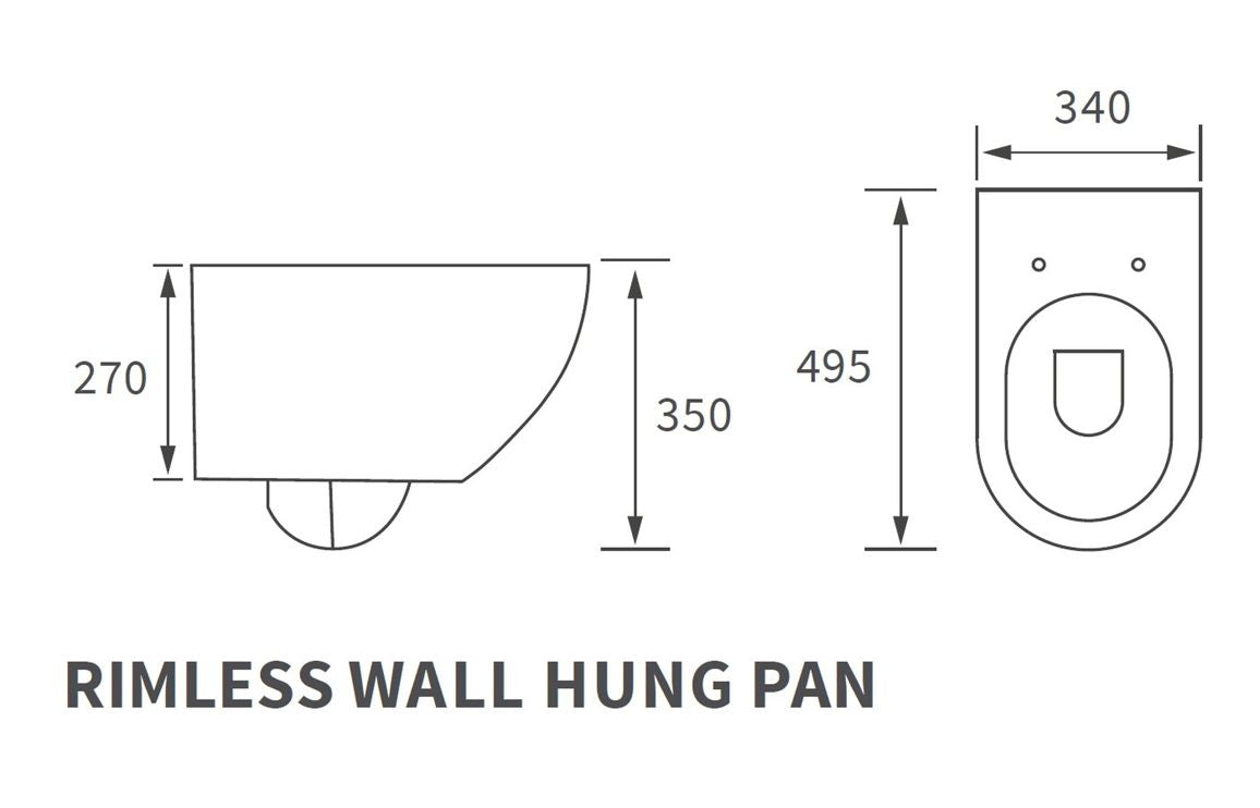 VividStream Rimless Wall Hung WC & Soft Close Seat