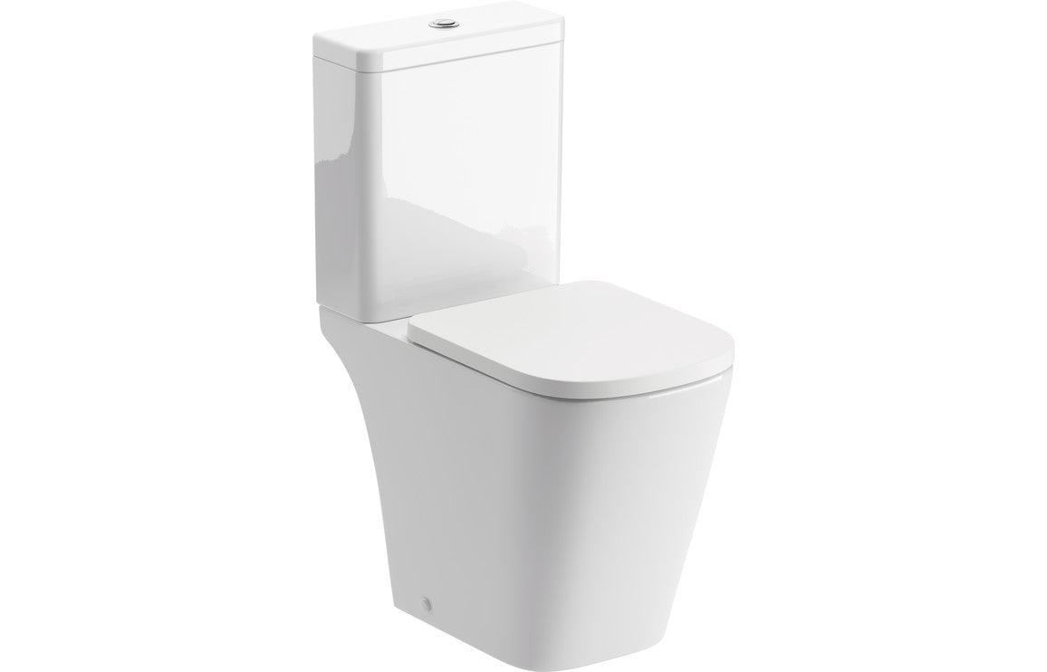 BlissSink Rimless Close Coupled Open Back Short Projection WC & Soft Close Seat