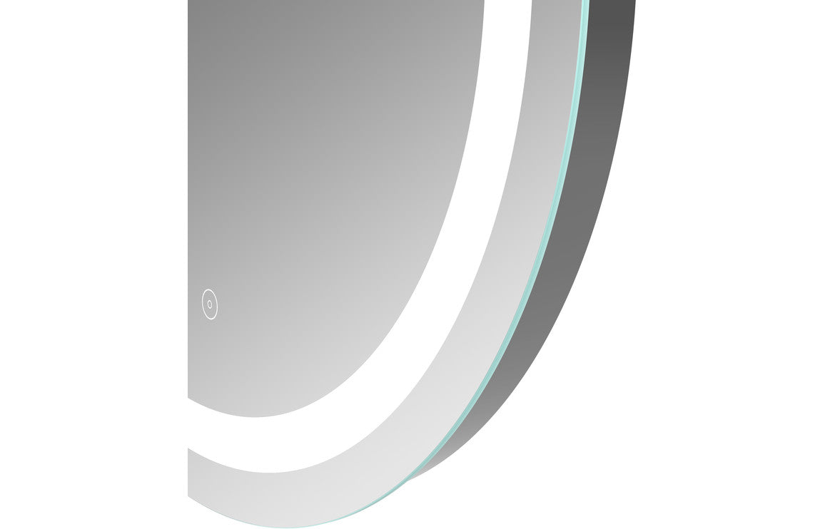 VelvetGleam 600mm Round Front-Lit LED Mirror