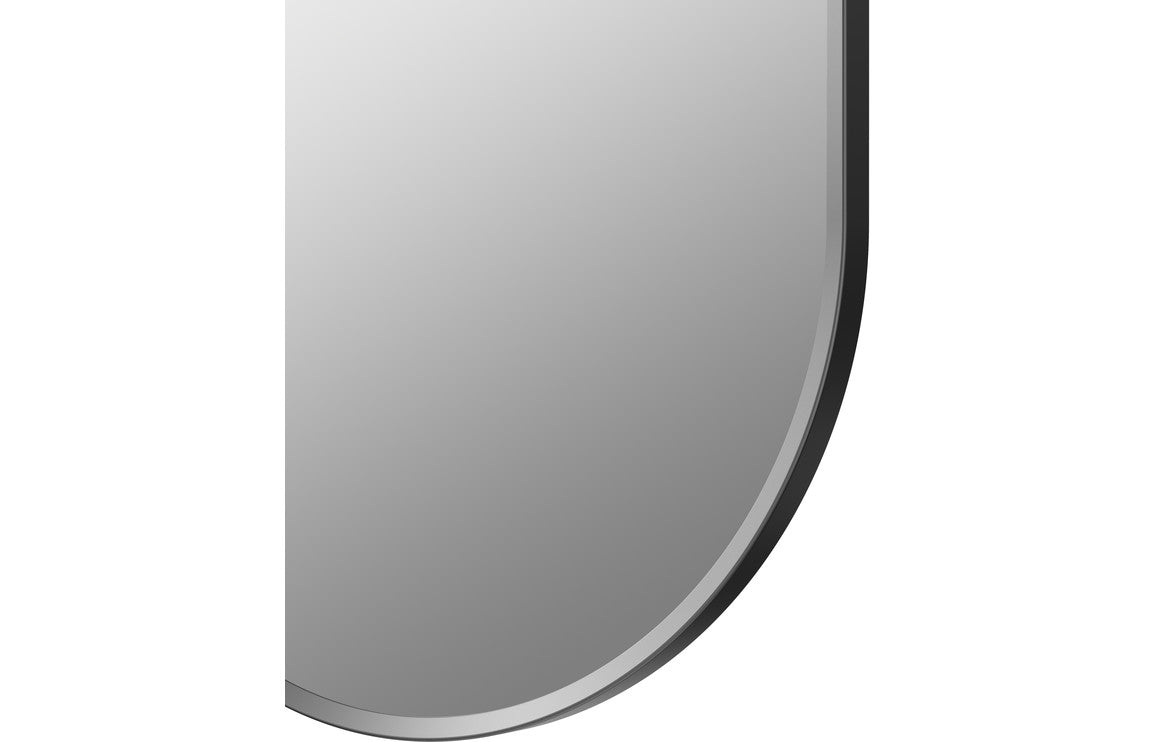 PureVision 800x400mm Oblong Mirror - Matt Black