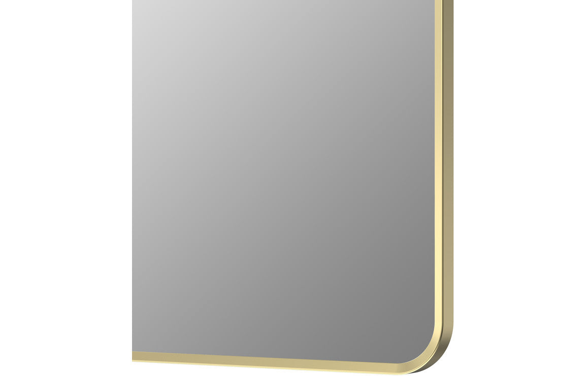 PureVision 600x800mm Rectangle Mirror - Brushed Brass