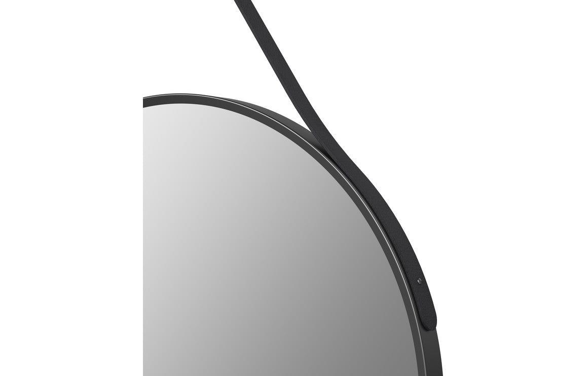 TranquilShine 600mm Round Mirror - Matt Black
