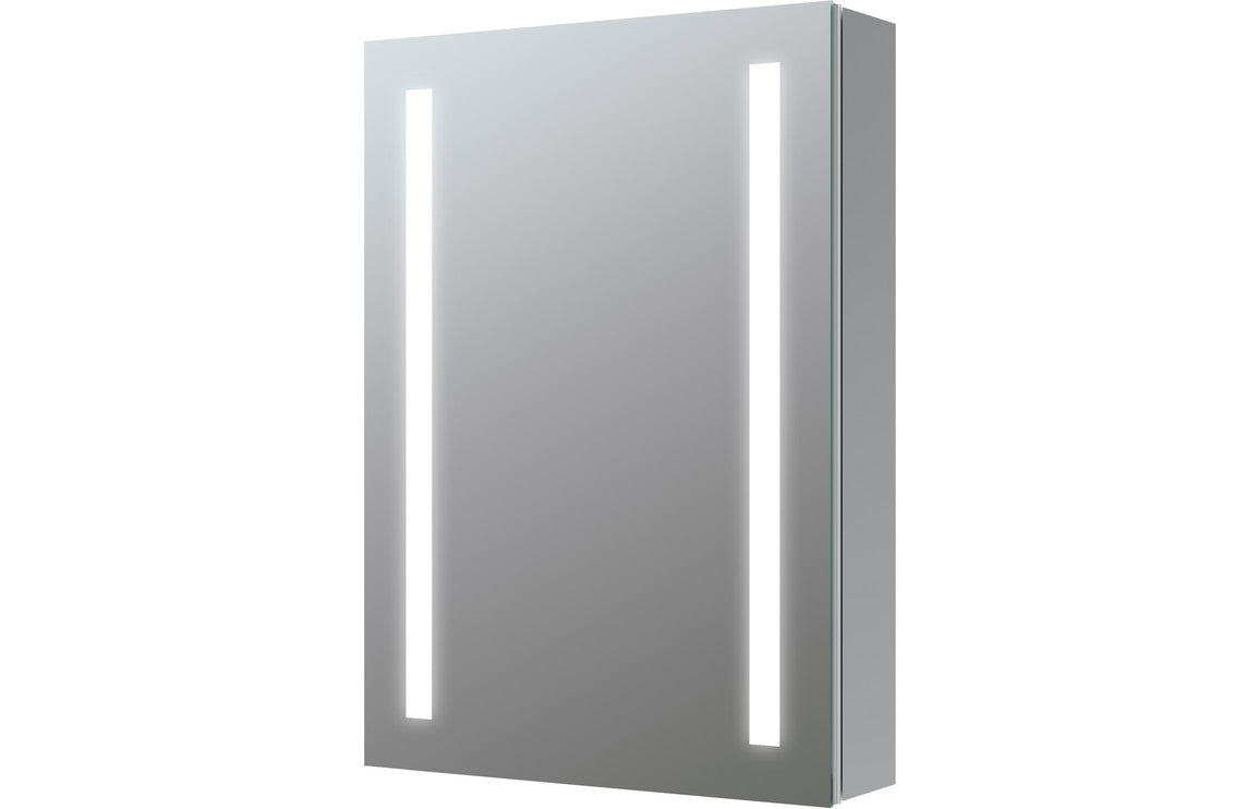 PureGleam 500mm 1 Door Front-Lit LED Mirror Cabinet