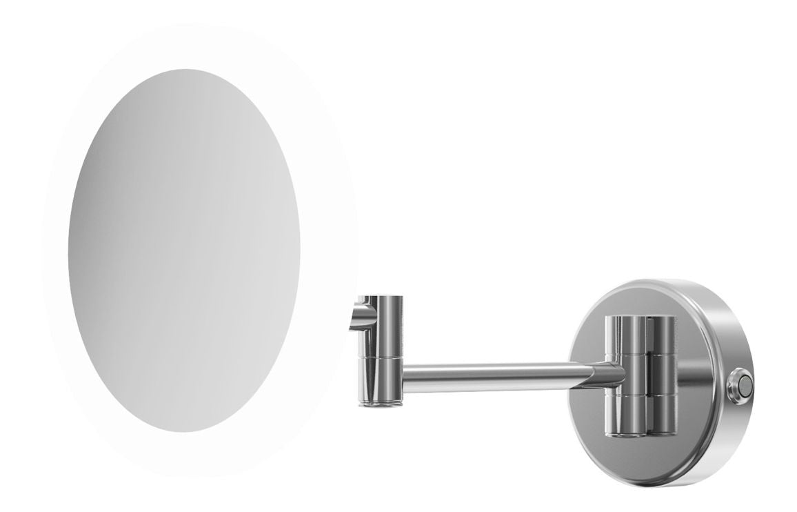 GleamEdge Round LED Cosmetic Mirror - Frameless