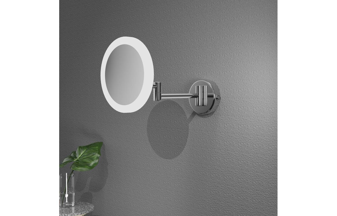 GleamEdge Round LED Cosmetic Mirror - Frameless