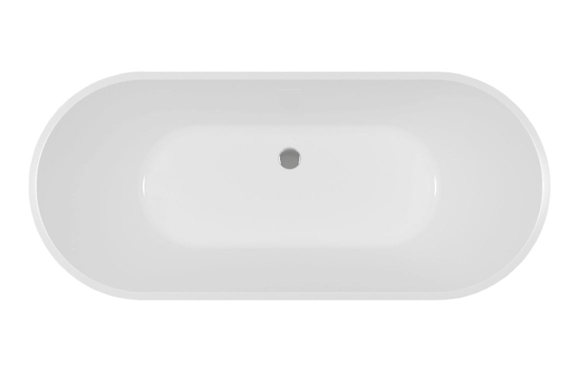 EuphoriaBath Fluted Freestanding 1700x750x570mm 0TH Bath