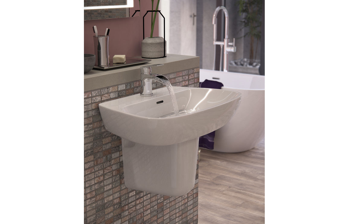 AquaElegance 600x400mm 1TH Basin & Semi Pedestal