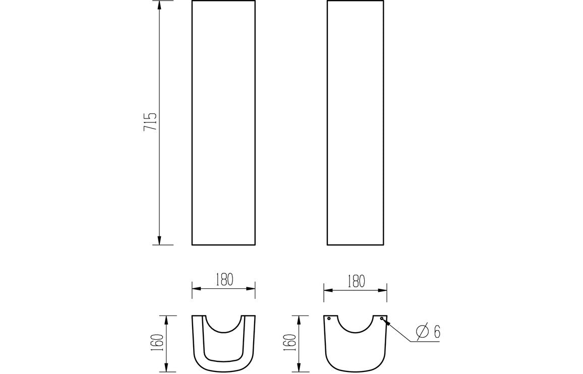 CrystalWash 555x430mm 1TH Basin & Full Pedestal