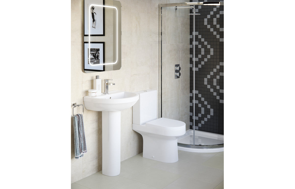 PrismFlow 500x390mm 1TH Basin & Full Pedestal