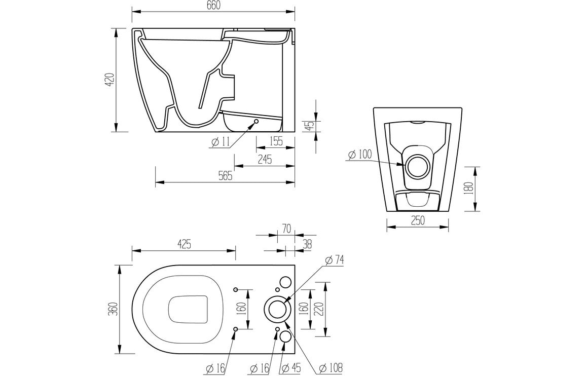 CrystalWash Close Coupled Fully Shrouded WC & Soft Close Seat