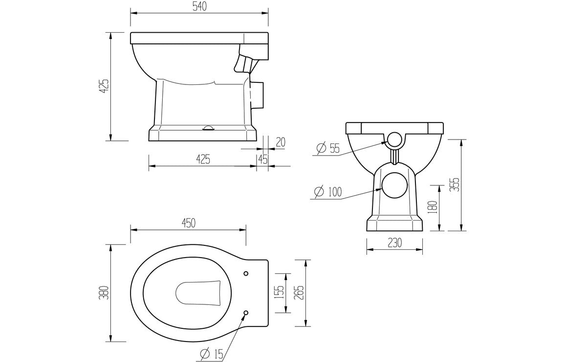 TranquilFlow High Level WC & Soft Close Seat