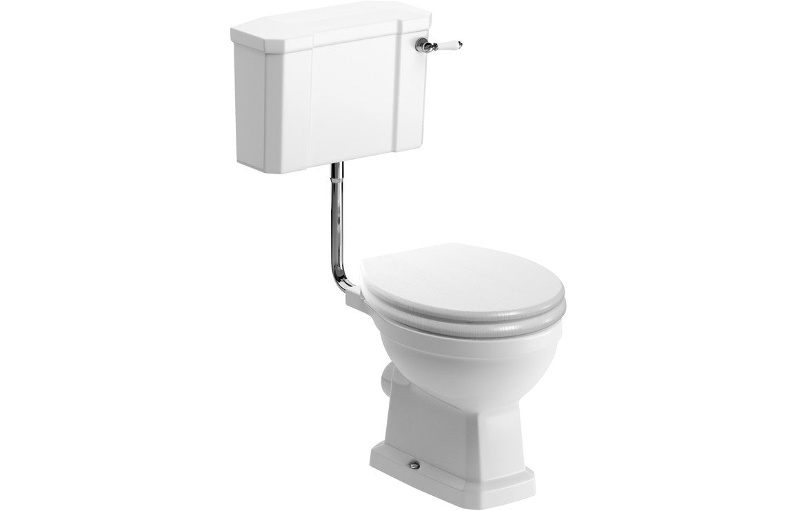 TranquilFlow Low Level WC & Satin White Wood Effect Seat