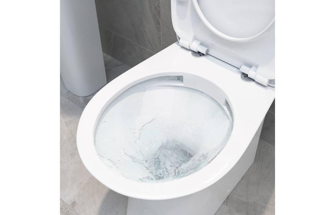 EternaWash Rimless Back To Wall WC & Soft Close Seat