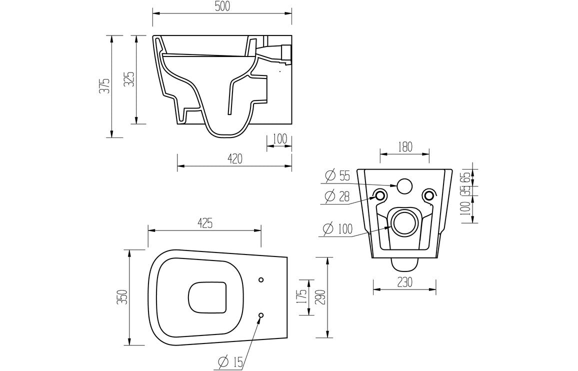 AquaElegance Wall Hung WC & Soft Close Seat