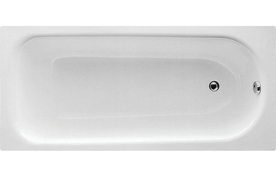 HarmonyTub Steel Single End 1600x700x500mm 2TH Bath w/Legs