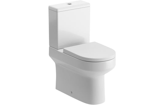 PrismFlow Rimless Close Coupled Fully Shrouded WC & Soft Close Seat