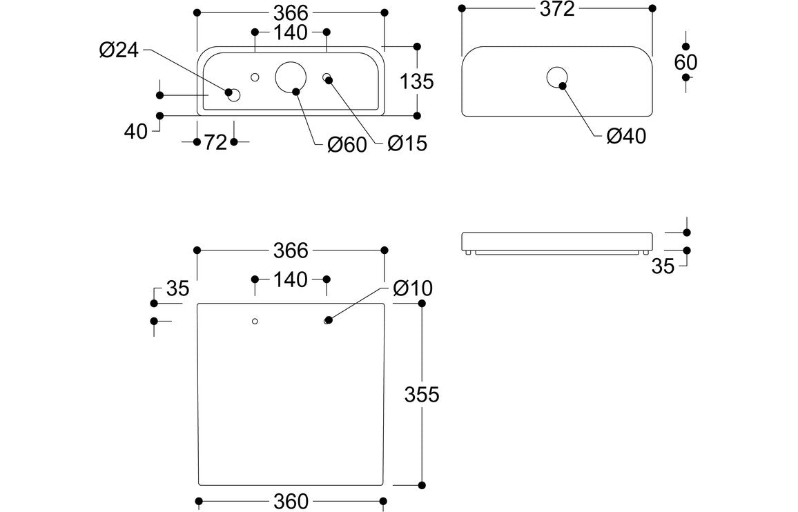 LustraBowl Rimless Short Projection Close Coupled Open Back WC & Wrapover Soft Close Seat