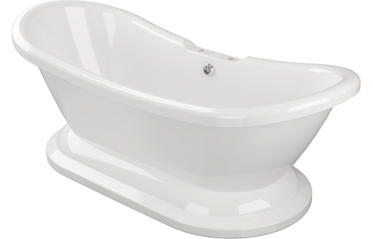 OpulentSoak Freestanding 1760x700x720mm 2TH Bath w/Base - White