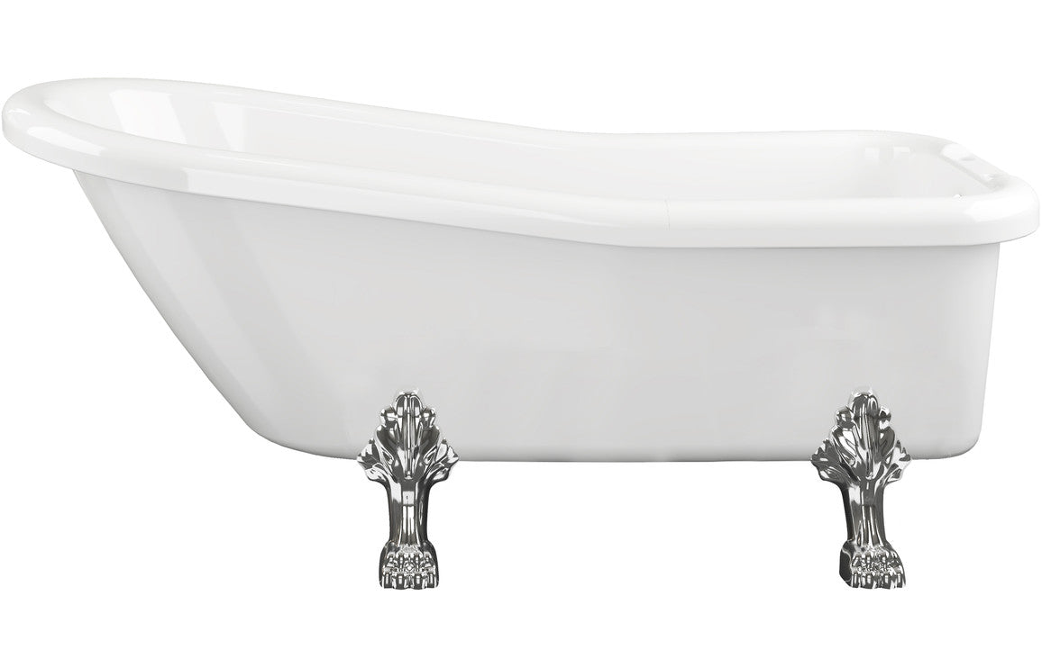 VelvetBath Freestanding 1530x670x760mm 2TH Bath w/Feet