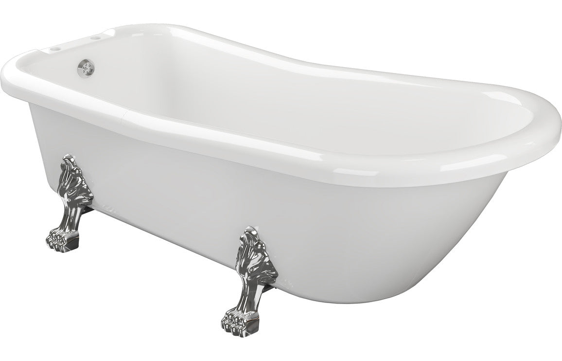 VelvetBath Freestanding 1530x670x760mm 2TH Bath w/Feet