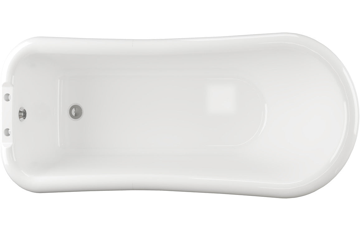 VelvetBath Freestanding 1530x670x760mm 2TH Bath w/Feet
