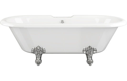 SilkenSoak Freestanding 1690x740x620mm 2TH Bath w/Feet - White