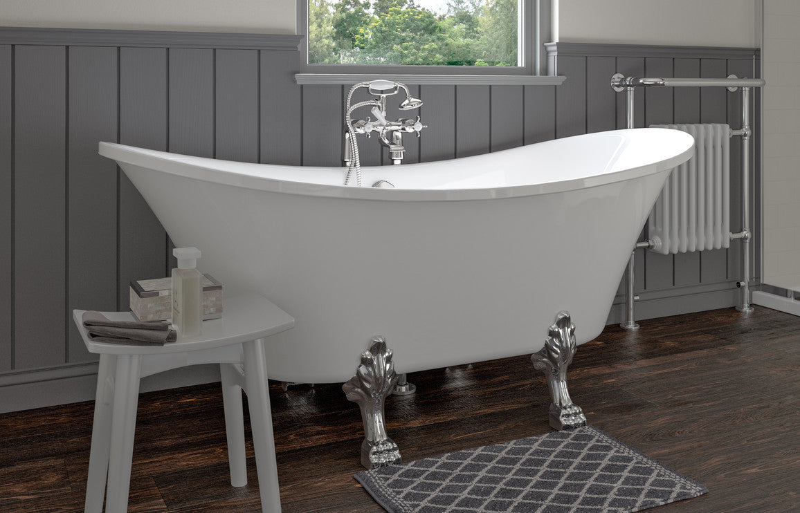 BlissBathe Freestanding 1760x710x775mm 0TH Bath w/Feet