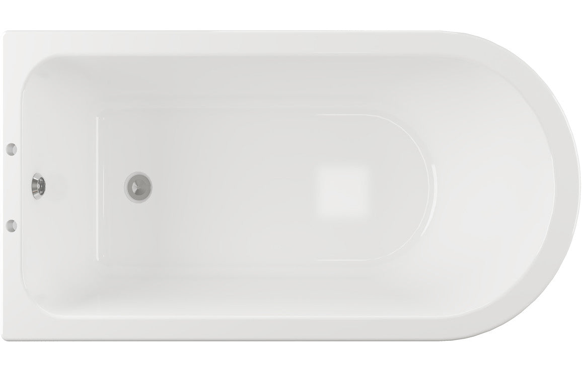PureEssence Freestanding 1700x750x650mm 2TH Corner Bath w/Feet