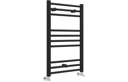 LuxeWarmth Straight 30mm Ladder Radiator (500x800x30mm) - Matt Black