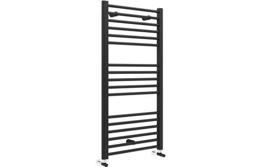 LuxeWarmth Straight 30mm Ladder Radiator (600x1200x30mm) - Matt Black