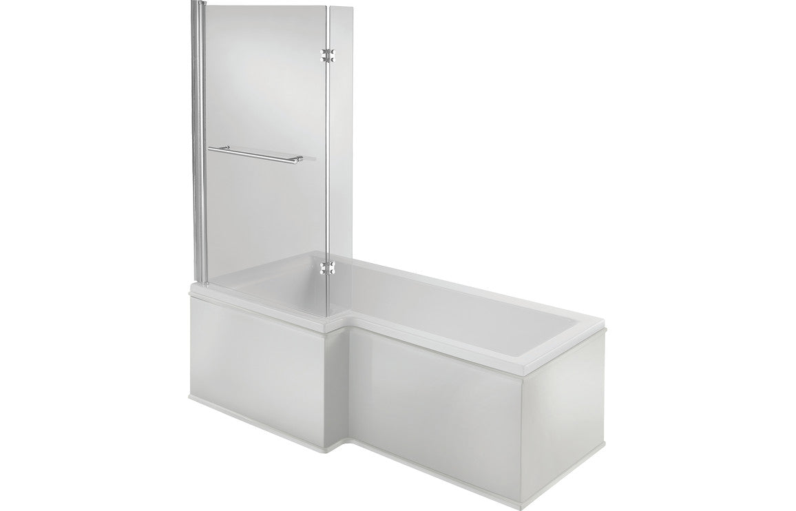 OpalSoak L Shape SUPERCAST 1700x850x560mm 0TH Shower Bath Pack (LH)