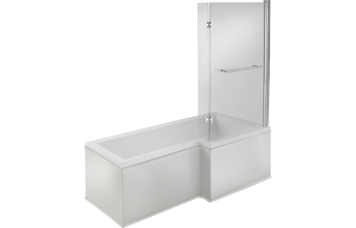OpalSoak L Shape SUPERCAST 1700x850x560mm 0TH Shower Bath Pack (RH)
