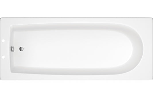 PrismBath D Shape Single End 1700x700x550mm 2TH Bath w/Legs