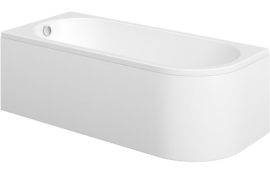 GlowHaven J Shape 1700x725x600mm 0TH Bath w/Legs (LH)