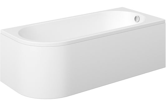GlowHaven J Shape 1500x725x600mm 0TH Bath w/Legs (RH)