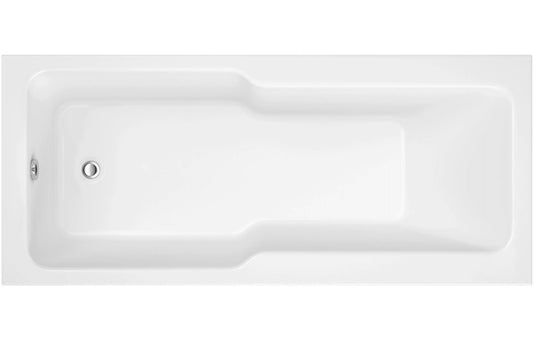 SereneWave Straight 1700x750x550mm 0TH C Shower Bath w/Legs