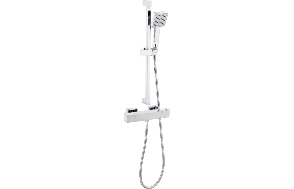 HarmonyRain Cool-Touch Thermostatic Bar Mixer Shower - Chrome