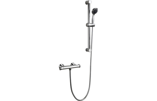 BlissStream Low Pressure Thermostatic Bar Mixer Shower - Chrome