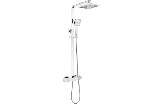 HarmonyRain Cool-Touch Thermostatic Mixer Shower w/Riser & Overhead Kit - Chrome