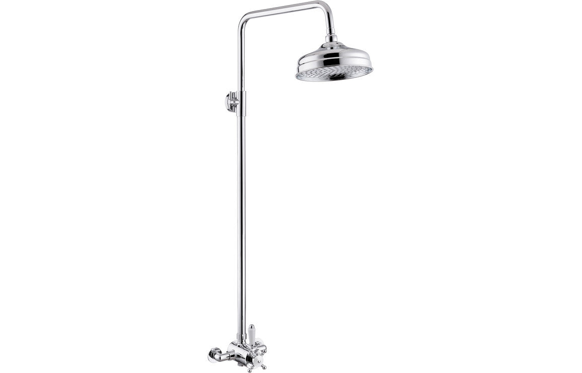 CrystalFlow Shower Pack Two - Concentric Single Outlet Shower Valve & Overhead Kit - Chrome