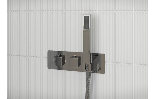 RainSphere Thermostatic Two Outlet Shower Valve w/Handset - Chrome